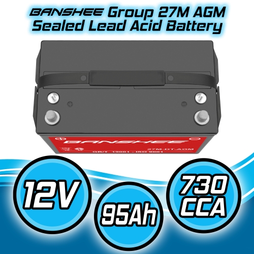Deep Cycle Sealed AGM Marine Battery Group 27