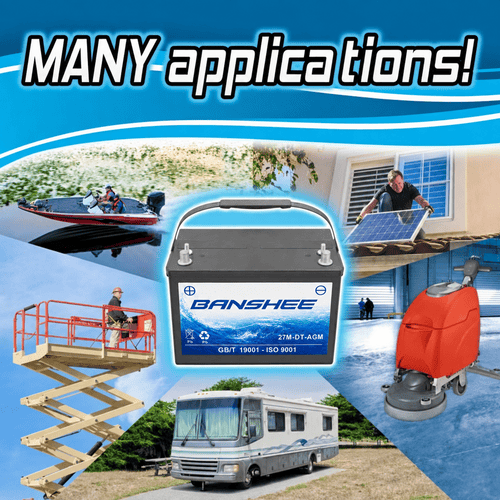 Deep Cycle Sealed AGM Marine Battery Group 27