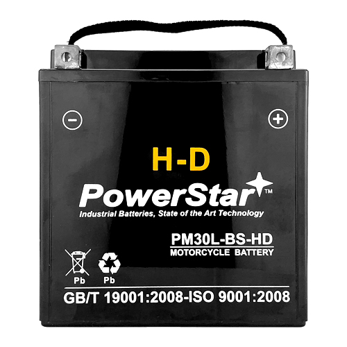30L-BS PowerStar HD SLA AGM Battery 1