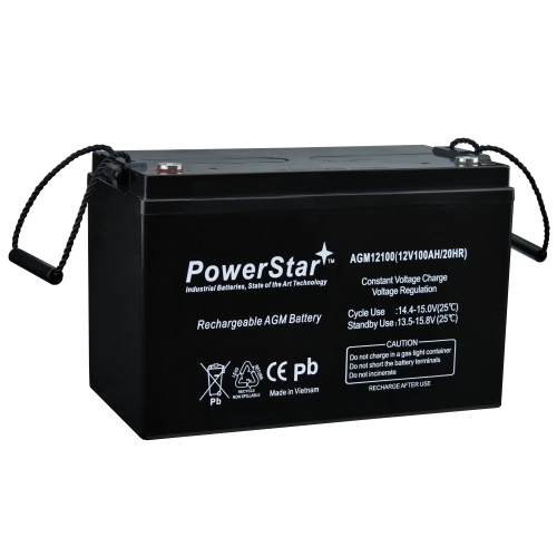 12v 100 amp sal agm battery 