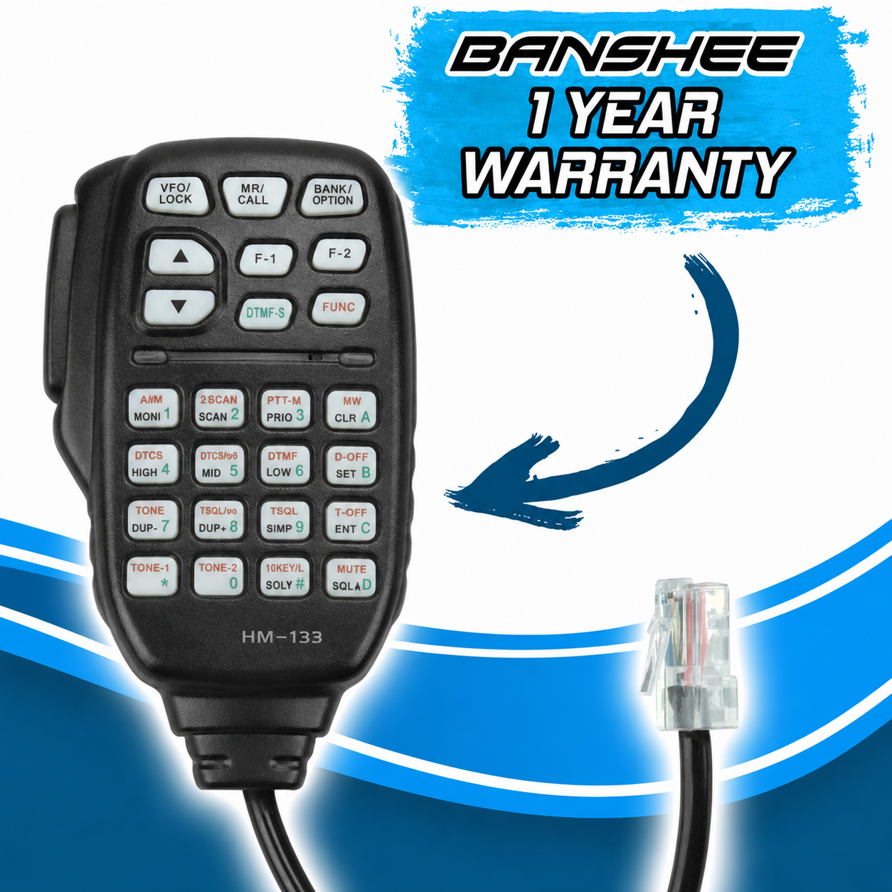 Tank Brand � HM-133V HM-133s DTMF mic for Car Radio IC-2300 IC-2200H IC-V8000 - NEW! 1