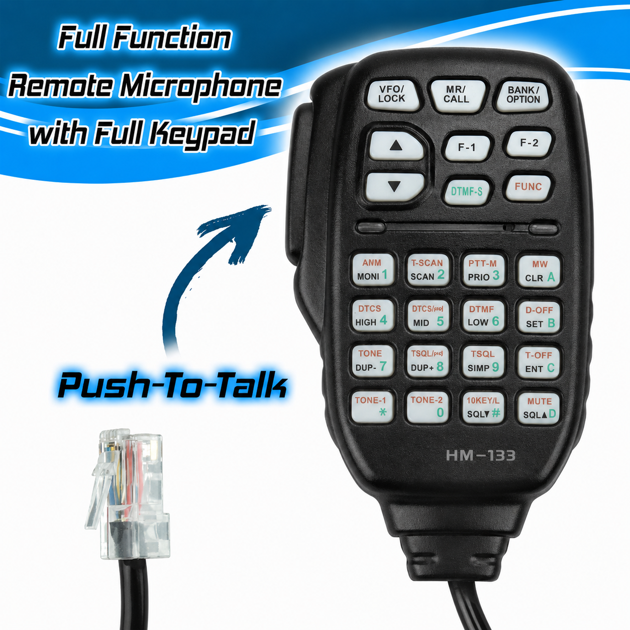 Tank Brand � HM-133V HM-133s DTMF mic for Car Radio IC-2300 IC-2200H IC-V8000 - NEW! 2