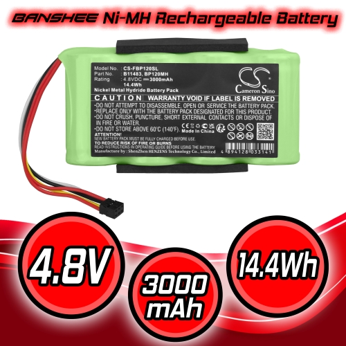 3000MAH High Capacity BP120 battery for Fluke Scopemeter 123, 123S