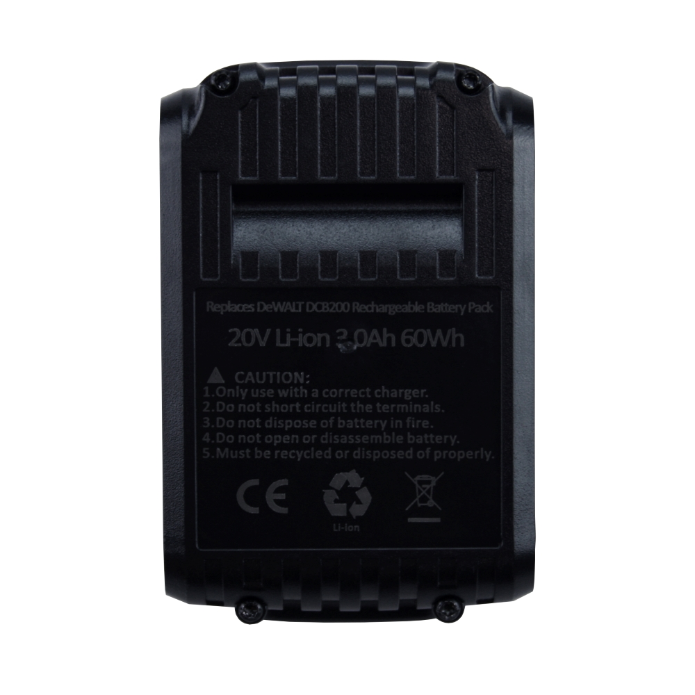 Replacement for Dewalt DCB201 20V 3.0Ah Max Li-Ion Battery 5