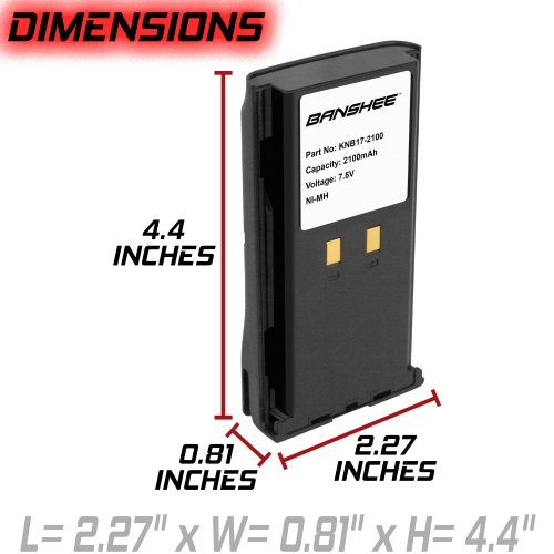 7.5V KNB-17A KNB-21N Battery for Kenwood TK-280 TK-380 TK-480 Two-Way Radio(s) 5