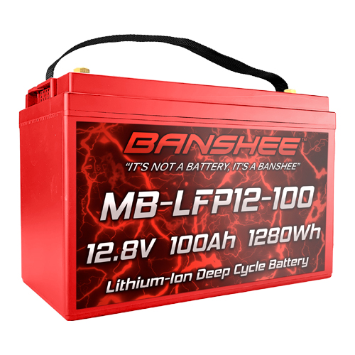 Banshee Lithium 12V 100Ah Deep Cycle Marine Trolling Motor Battery