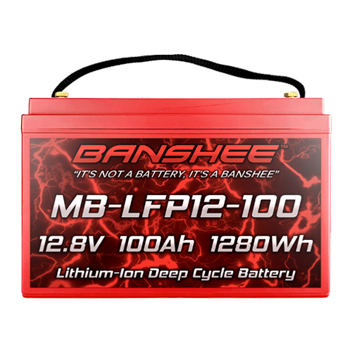 Banshee Lithium 12V 100Ah Deep Cycle Marine Trolling Motor Battery