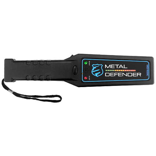 9 Volt Metal Detector Wand Scanner with Audio & Vibrate Alarm LED Visual Alert 2