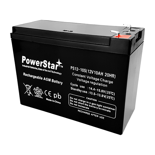 PowerStar 12v 10ah Slim battery for Scooters and Electric Bikes 1