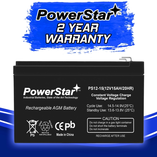 PowerStar High Capacity Battery for UPS Battery for CSB Gp12120f2 - 2 Pack 1