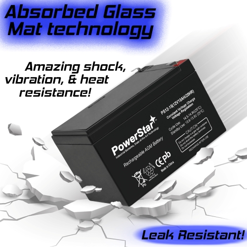 PowerStar High Capacity Battery for UPS Battery for CSB Gp12120f2 - 2 Pack 3