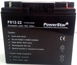 PowerStar--4 Pack 12V 22Ah Baoshi 6-DZM-20 6DZM20 Electric Scooter Bike Sealed Battery