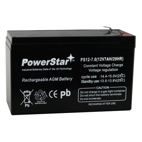 UB1270ALT6-12 Volt 7ah Rechargeable Battery with F1 (.187) Terminals