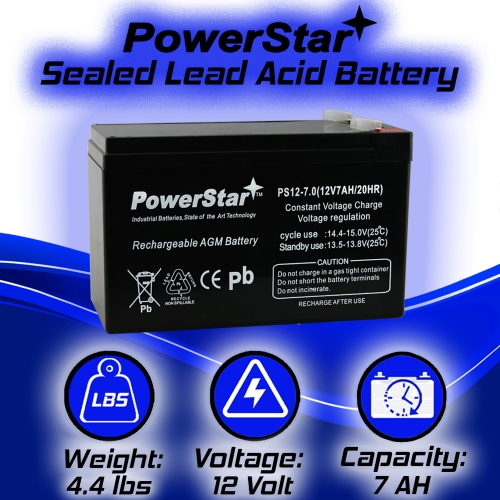 7AH Battery For PS-1290-PS-1290 12 Volt 9 Amp Hour Rechargeable SLA Battery 2