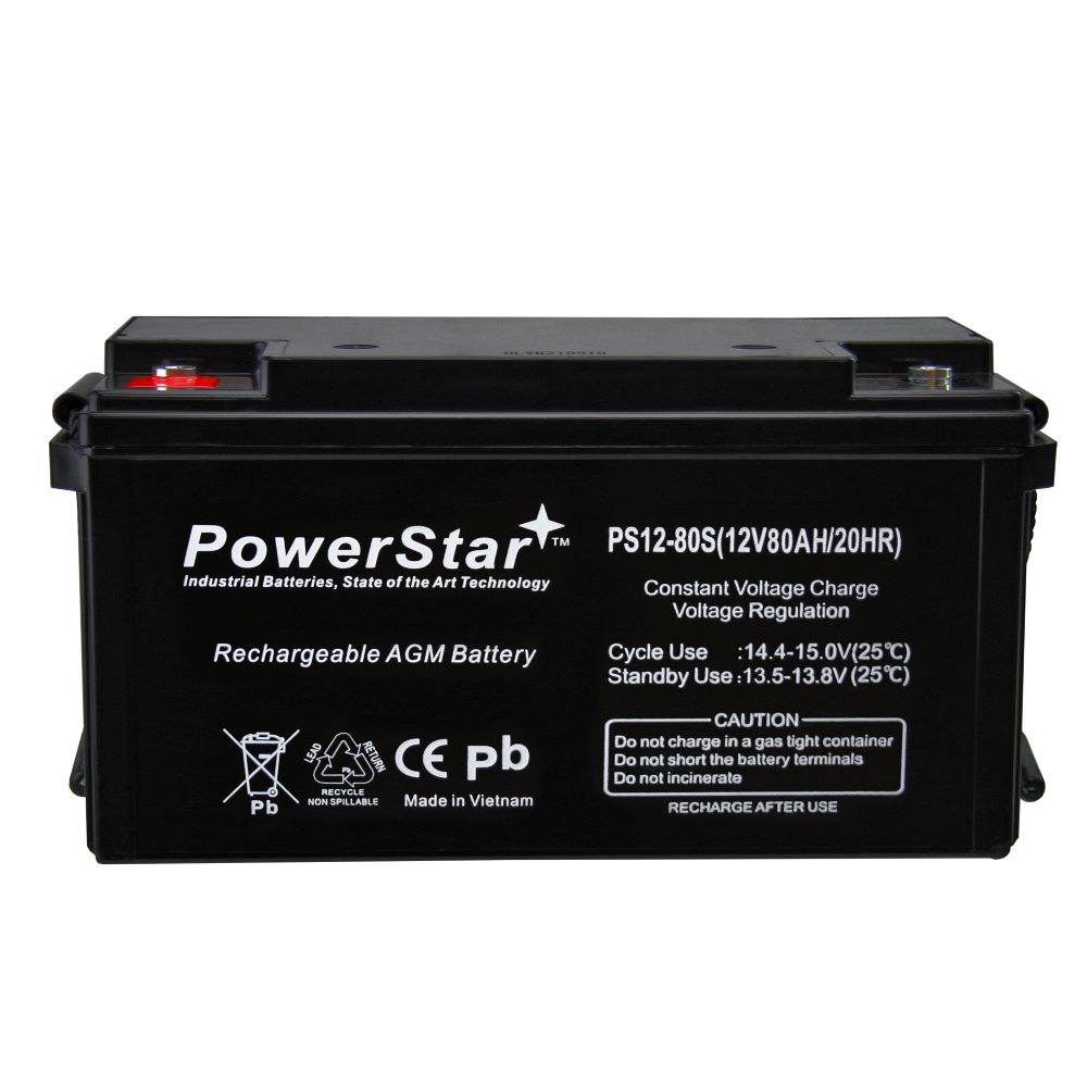 PowerStar Replacement Battery for Union UPS12-80 2
