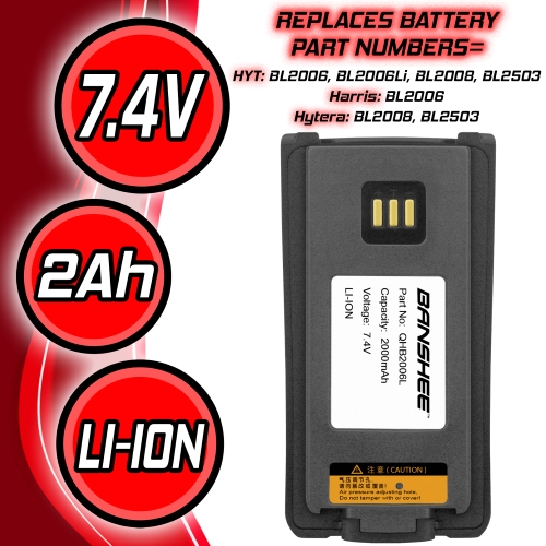 Replacement Battery for HYT BL2006Li-C HDP150 - 18 Month Warranty 2