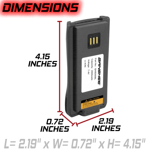 Replacement Battery for HYT BL2006Li-C HDP150 - 18 Month Warranty 5
