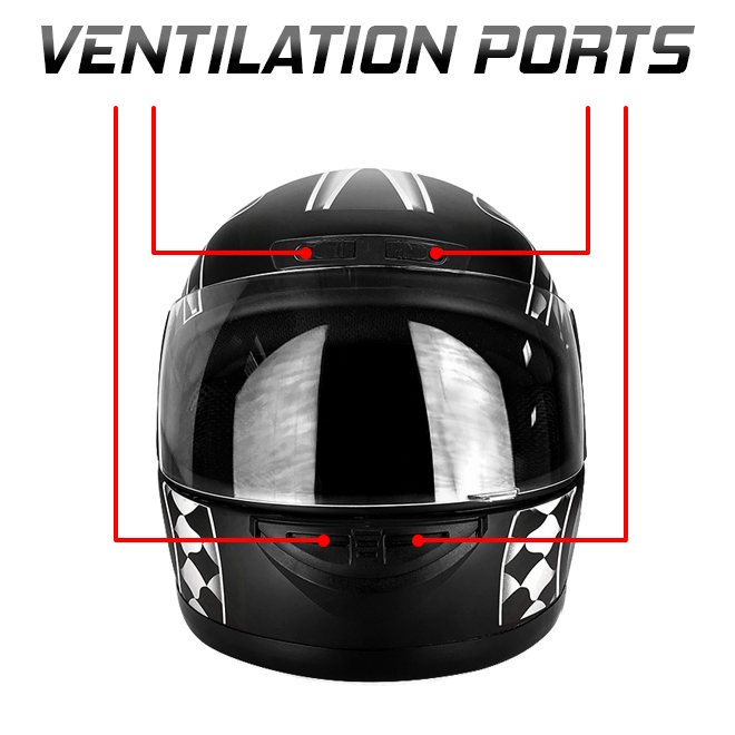 Full Face Racing Helmet With Flip Up Visor Matte Black