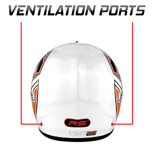 Full Face Motorcycle Helmet With Flip Up Visor Gloss White / Orange