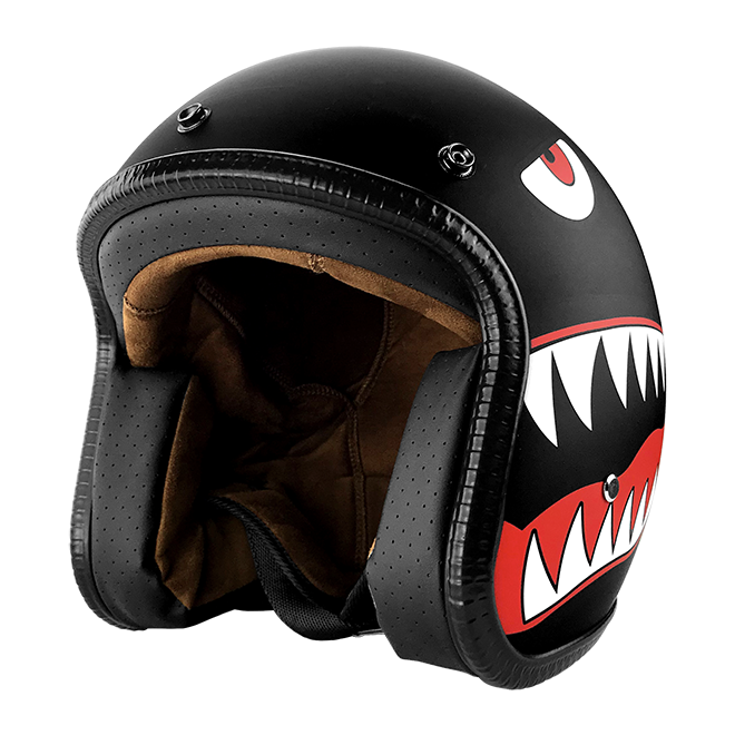 open face motorcycle helmet