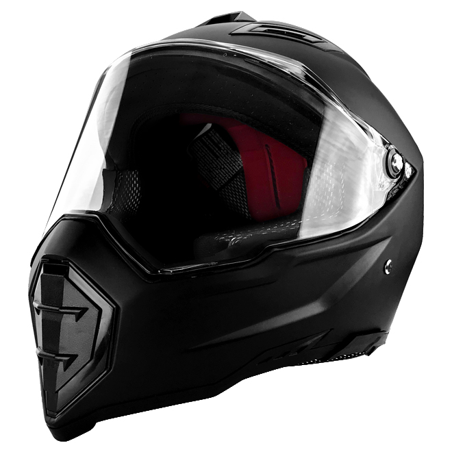 Full Face Motorcycle Helmet With Flip Up Visor Matte Black