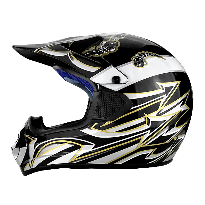 Off Road Motocross Motorcycle Helmet Gloss Black