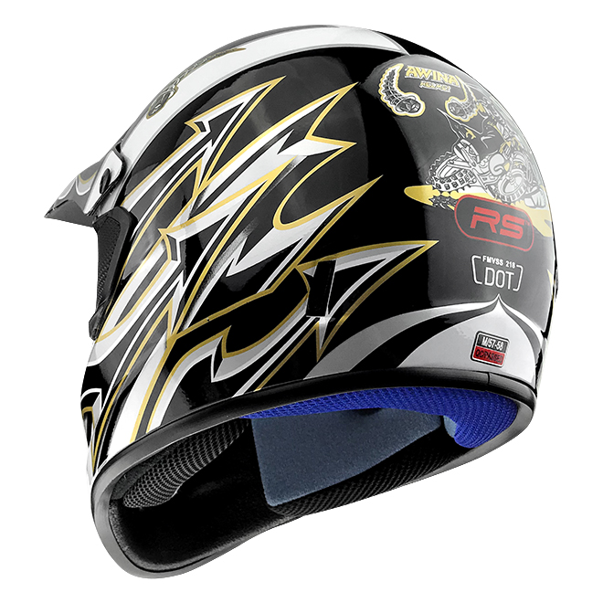 Off Road Motocross Motorcycle Helmet Gloss Black