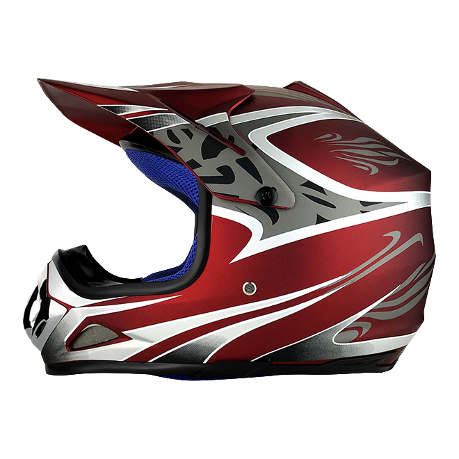 Off Road Motocross Motorcycle Helmet Flat Red