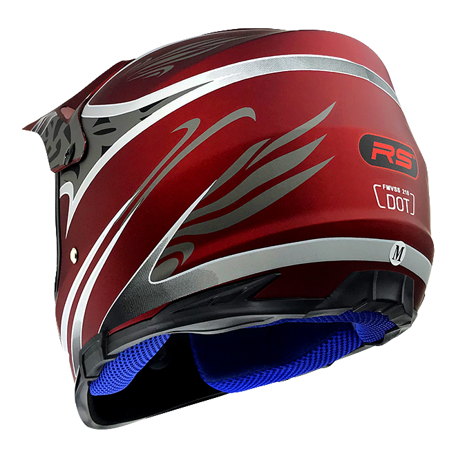 Off Road Motocross Motorcycle Helmet Flat Red