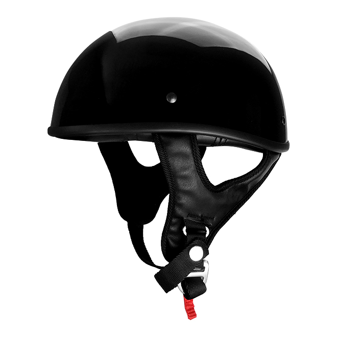 Half Motorcycle Helmet Gloss Black