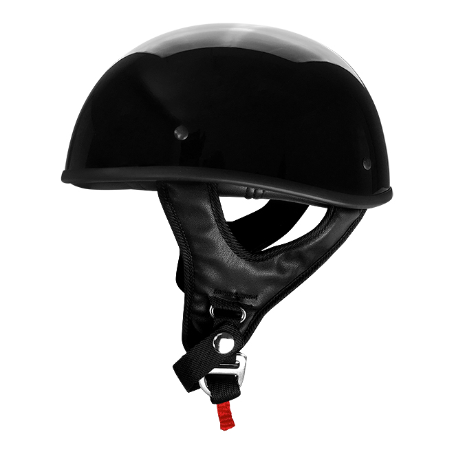 Half Motorcycle Helmet Gloss Black
