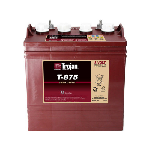 Trojan T-875 8V 170Ah Flooded Lead Acid GC2 Deep Cycle Battery x6