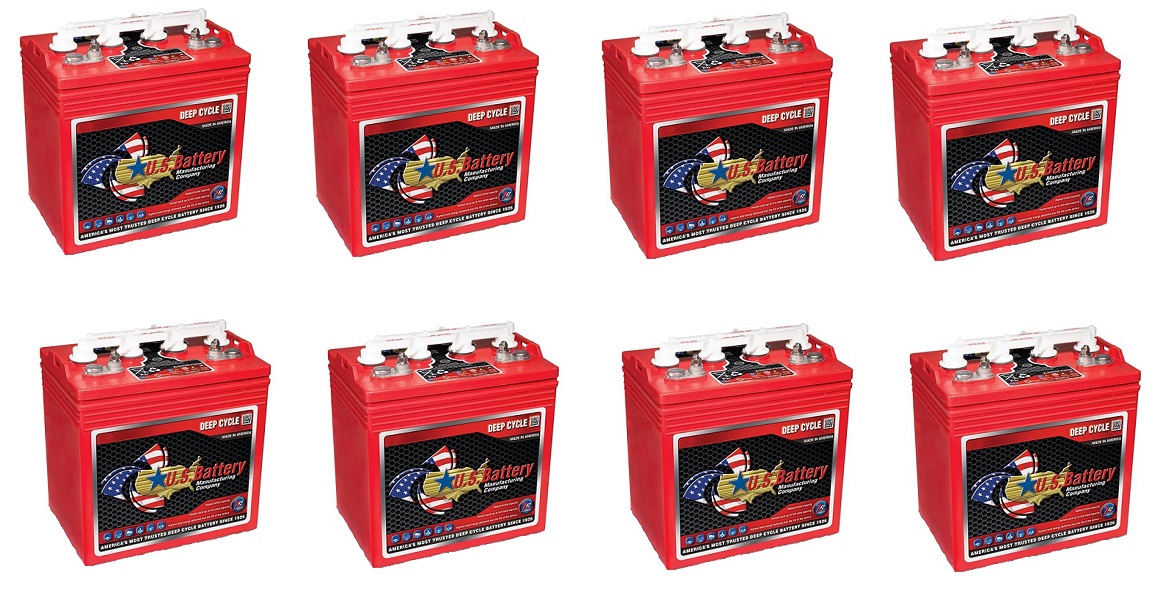 US Battery US8VGC T875 8 Volt, 170 AH Deep Cycle Battery - 8 Pack