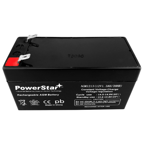 PowerStar 12V 1.3ah battery fits or replaces Bear Medical Systems CUB 750VS VENTILATOR 2