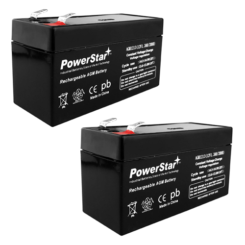 PowerStar-2 PACK 2YR WARRNTY 12V 1.2AH SLA Battery for 100575 gp1213 np1.2-