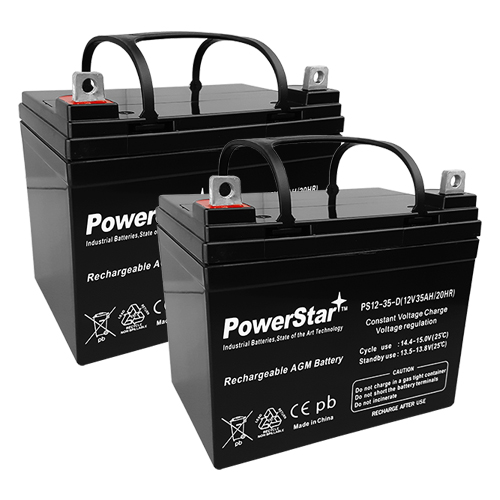 PowerStar Deep Cycle Technology Shoprider U1 Battery for Scooters - 2 Pack