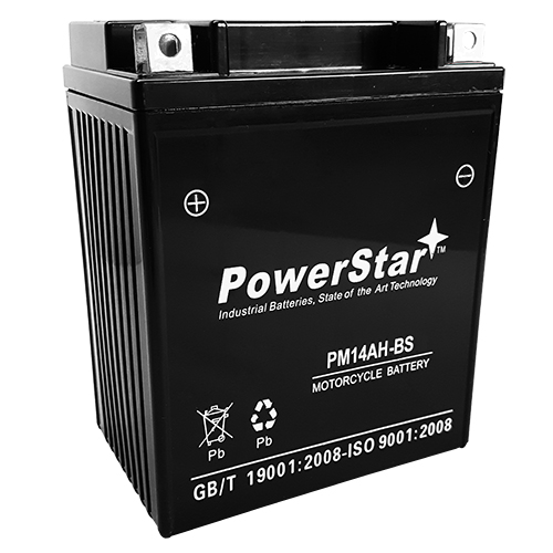 PowerStar YTX14AH-BS ATV Battery for YAMAHA YFM400FW Kodiak 400CC 93-'95