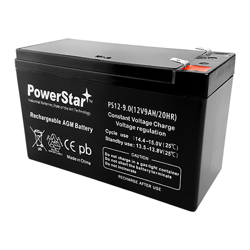 thumbnail interactive-video image 1 of 12V 9Ah Replacement Battery - F2 Terminal Battery For BB HR9-12 Applications 1 of 9