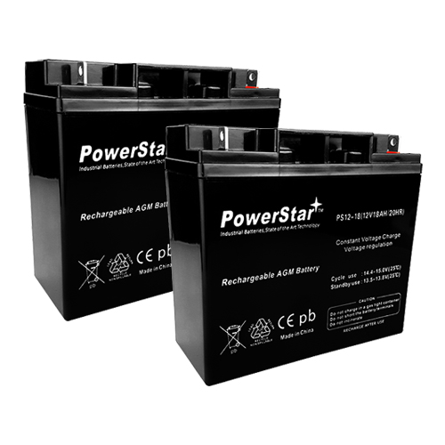 PowerStar UB12180 RBC50 SLA 12V 18AH T4 TERMINAL - PACK OF 2