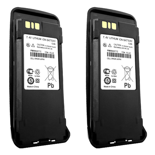 2 x PMNN4077 2200mAh SMART Battery(s) For Motorola XPR6300 XPR 6350 DP3400 Radio