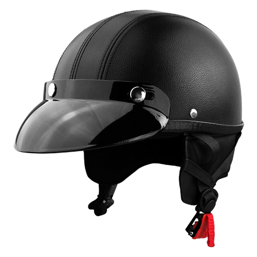 Half Motorcycle Helmet With Detachable Visor