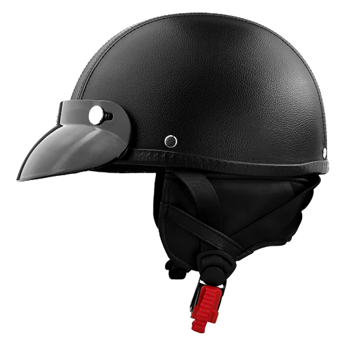Half Motorcycle Helmet With Detachable Visor 1