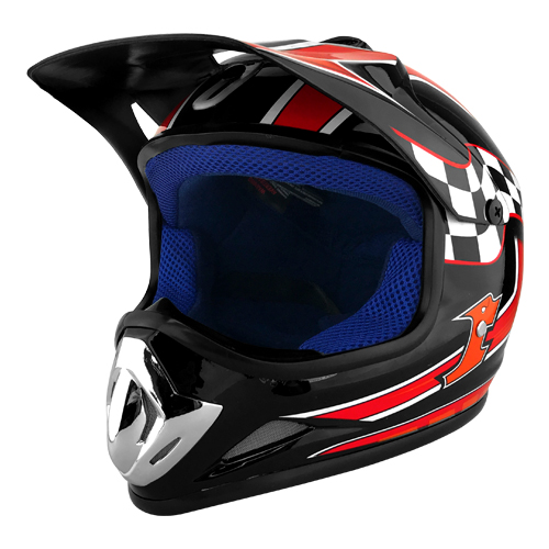 Off Road Motocross Motorcycle Helmet Black Red