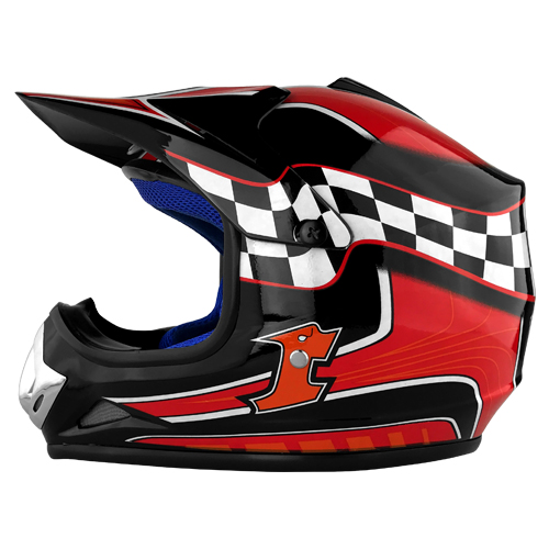 Off Road Motocross Motorcycle Helmet Black Red 1
