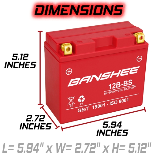 Replacement SLA MG12B-4 YT12B-BS 78-0507 battery 7