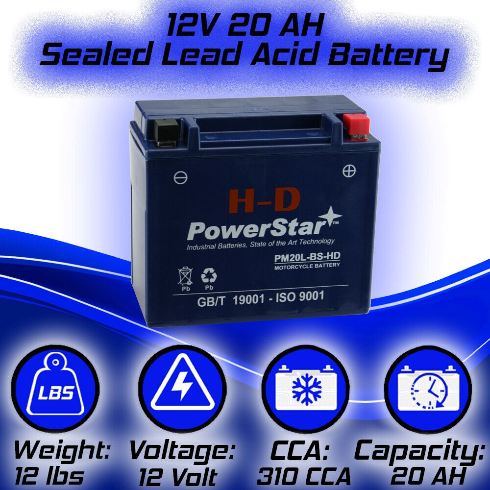 YTX20L-BS Battery for  CAN-AM Outlander 650 HO 4x4 EFI XT 2007-2010