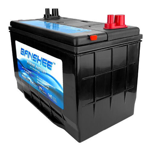 12V 77Ah Deep Cycle Marine Battery Group 27 Replaces Optima D27M 2