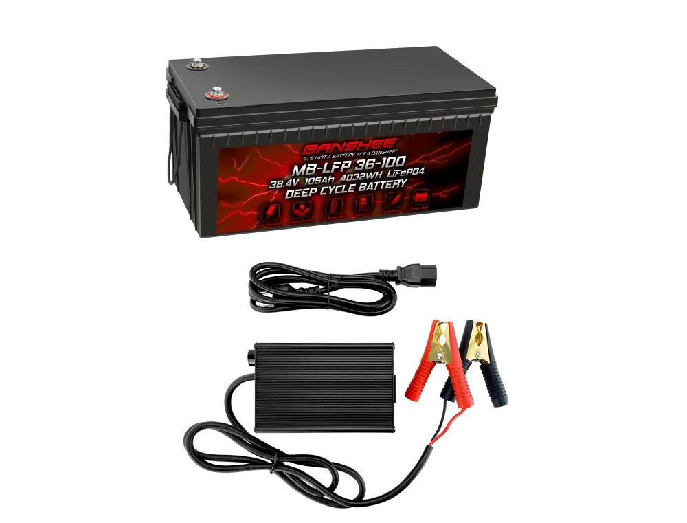 Upgrade to Banshee 36V 105Ah LiFePO4 Trolling Motor Battery with Bluetooth