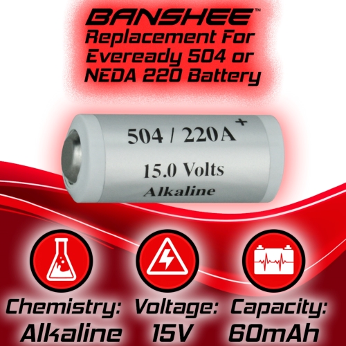 Electronic 15V Battery - Replaces Eveready 504 - Neda 220 2