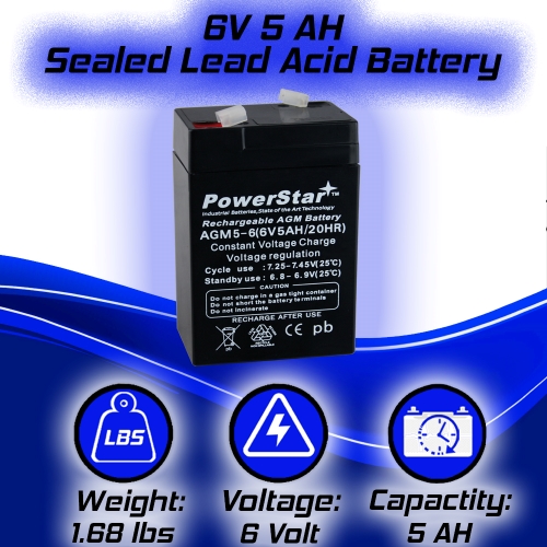 HIGH RATE 5AH Battery For UB645 6V 4.5Ah SLA640 APS46 LA640 SLA4-6 SLA Battery 3